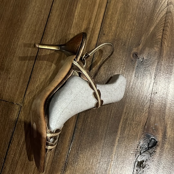 gorgeous claudia ciuiti sandals in gold and bronze - Picture 2 of 5